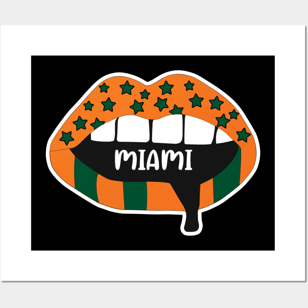 Miami Lips Wall Art by NFDesigns